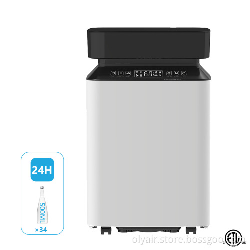 50 Pint Dehumidifier with Drain Hose, Pump, and Child Lock for Large Rooms